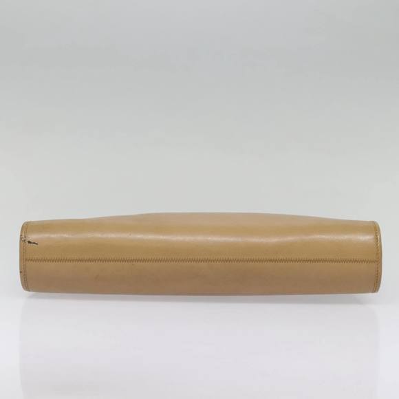 Christian Dior Shoulder Bag Leather Beige Gold Auth 88259 - Picture 8 of 16